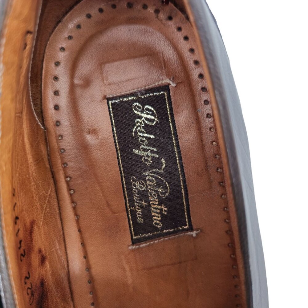 Vintage Exotic Rodolfo Valentino Gray Teju Lizard Men Size 9 Dress Shoes Loafers - Picture 6 of 13